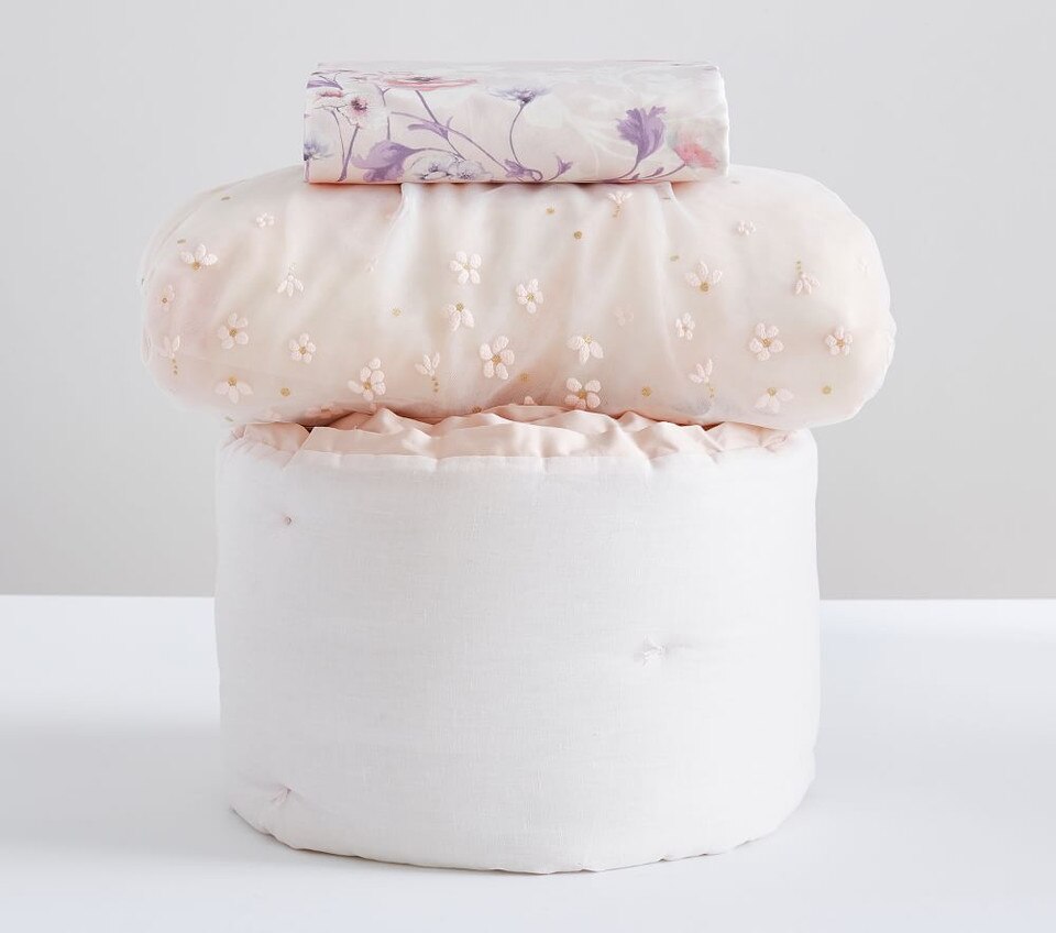 Monique Lhuillier Floral Baby Bedding Set of 3 Pottery Barn Kids UK